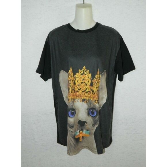 T-Shirt Streetwear Crown Dog Short Sleeve Shirt Large - Picture 1 of 6